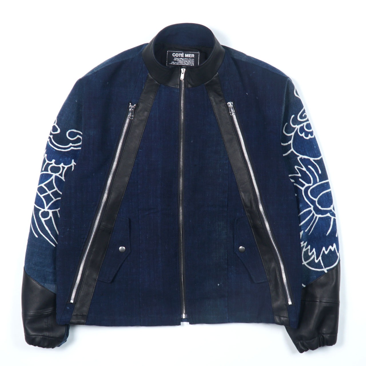 【ZJK-M002】藍染めジップジャケット JAPANESE INDIGO ZIP JACKET