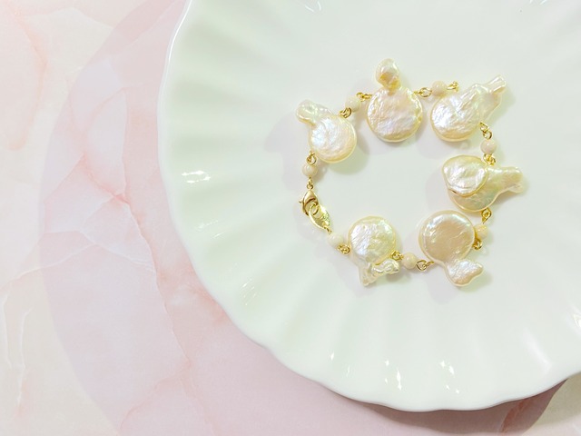 *淡水パールブレスレット＊Nuvola di pecora*