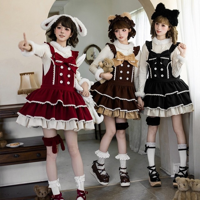 レッグカバー 選べる3カラー リボン付 大人ゴシックから地雷系まで映える魔法の足元