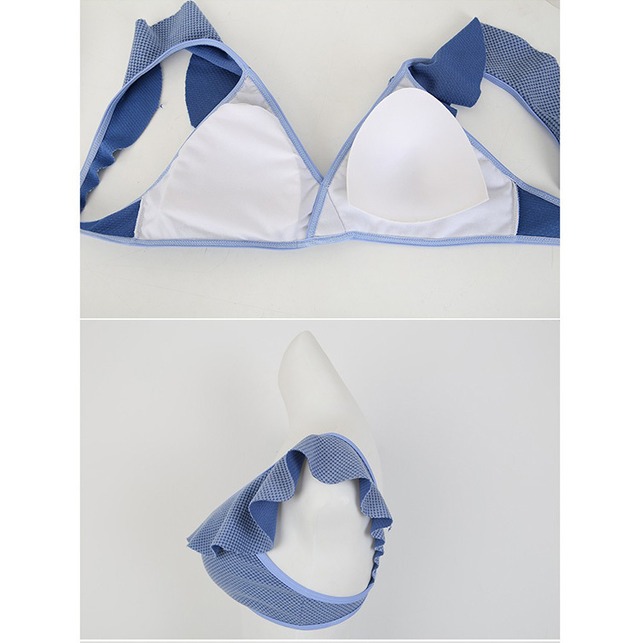 【Ｍ130】水着 3色 体型カバー ビキニ ハイウエスト タンキニ ビスチェ フリル ママ水着 海　プール