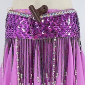 ベリーダンス オリエンタル 衣装 上下セット パープル系 ビーズ ラインストーン トップス スカート ベルト セット 華やか フリル フリンジ 上品 ダンス衣装 キラキラ ストーン 煌びやか ボリューム 舞台 かわいい