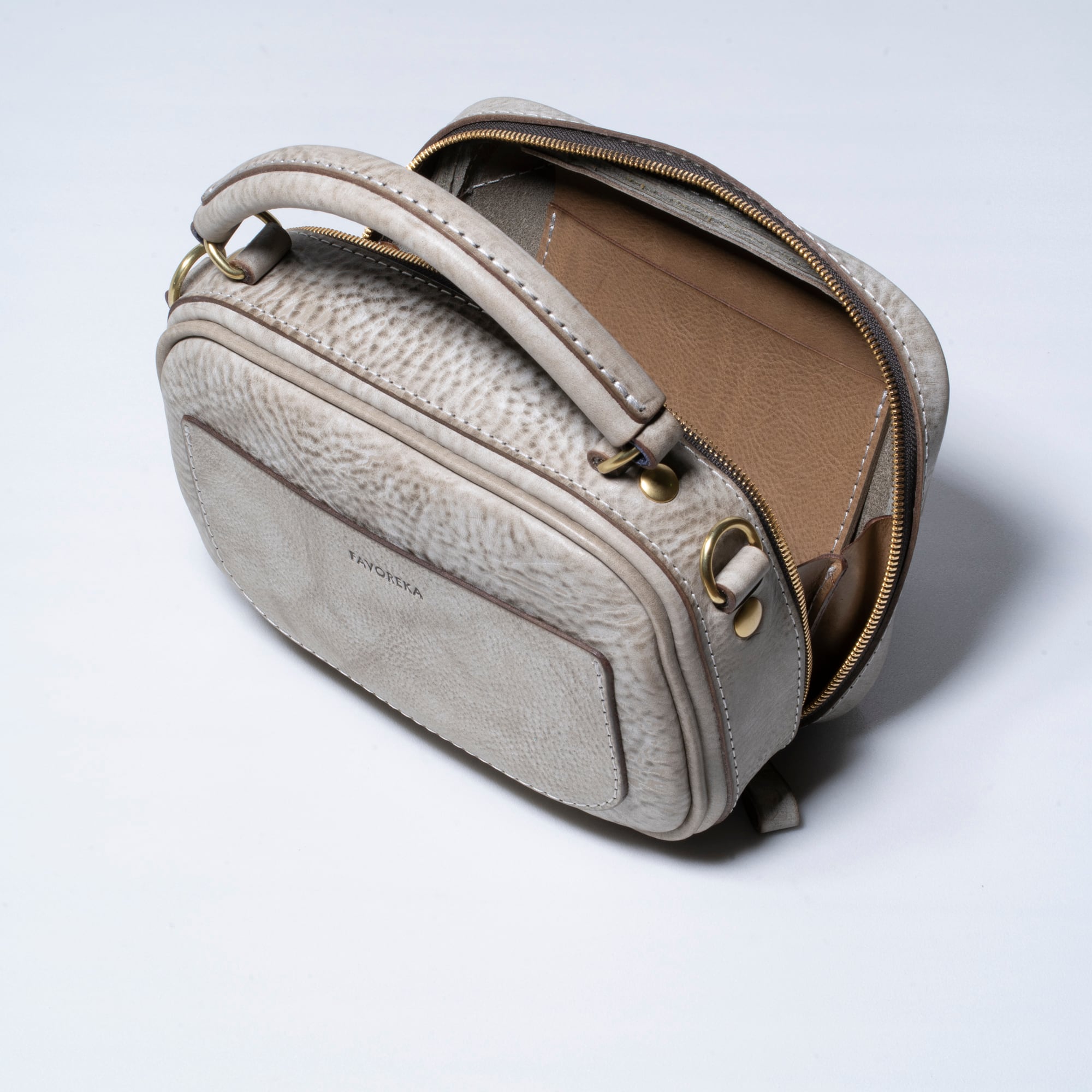 ファボレカ　ブルジョン　アラスカグレー　FAVOREKA J ZIP キーケース アラスカアイスブルーとアラスカグレーのオーダー品