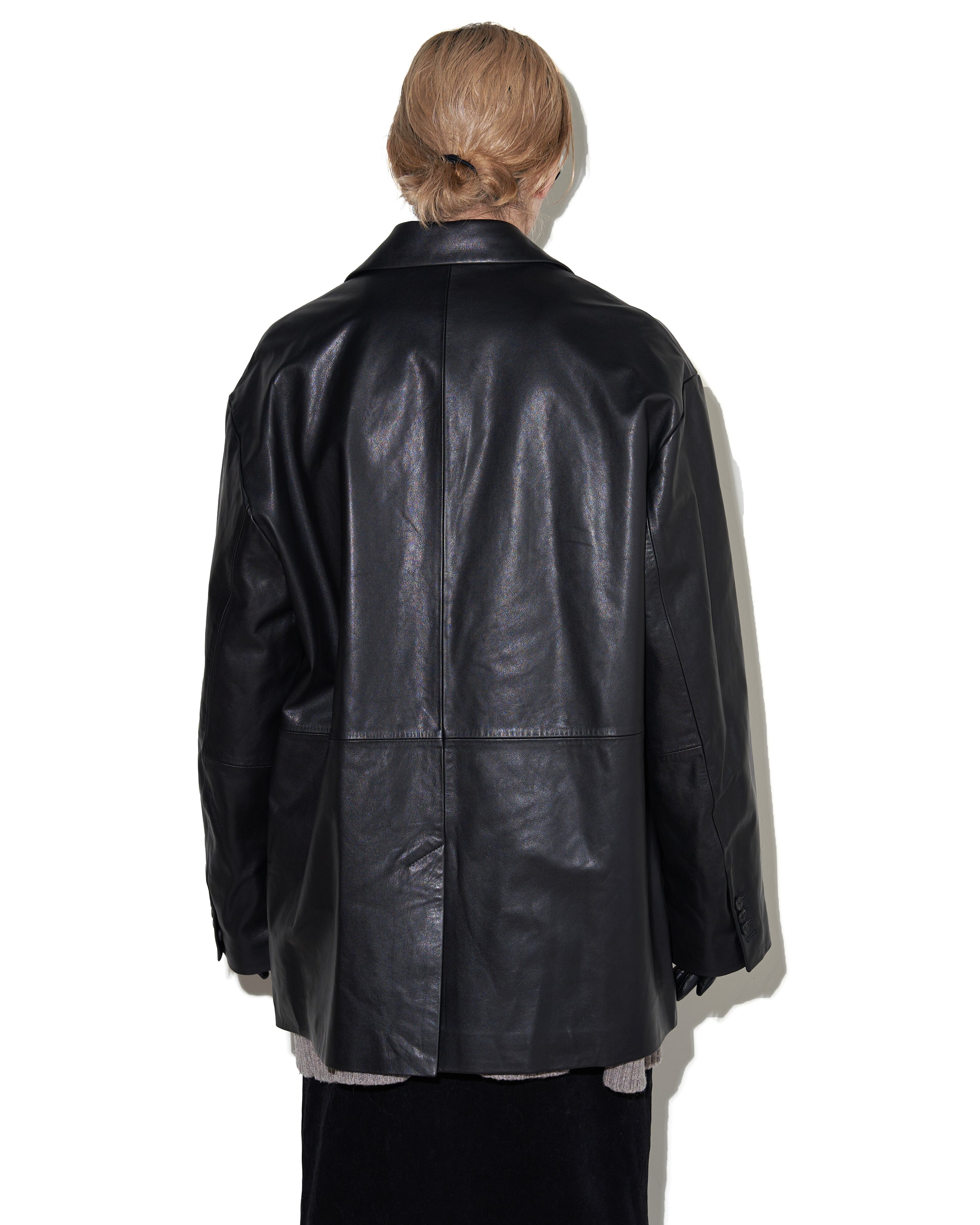 ジャケット・アウター ssstein LEATHER DOUBLE BREASTED JACKET ssstein / シュタイン】LEATHER DOUBLE BREASTED JACKET - DARK
