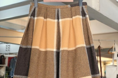 50's Bobbie Brooks plaid wool Skirt | GARYO