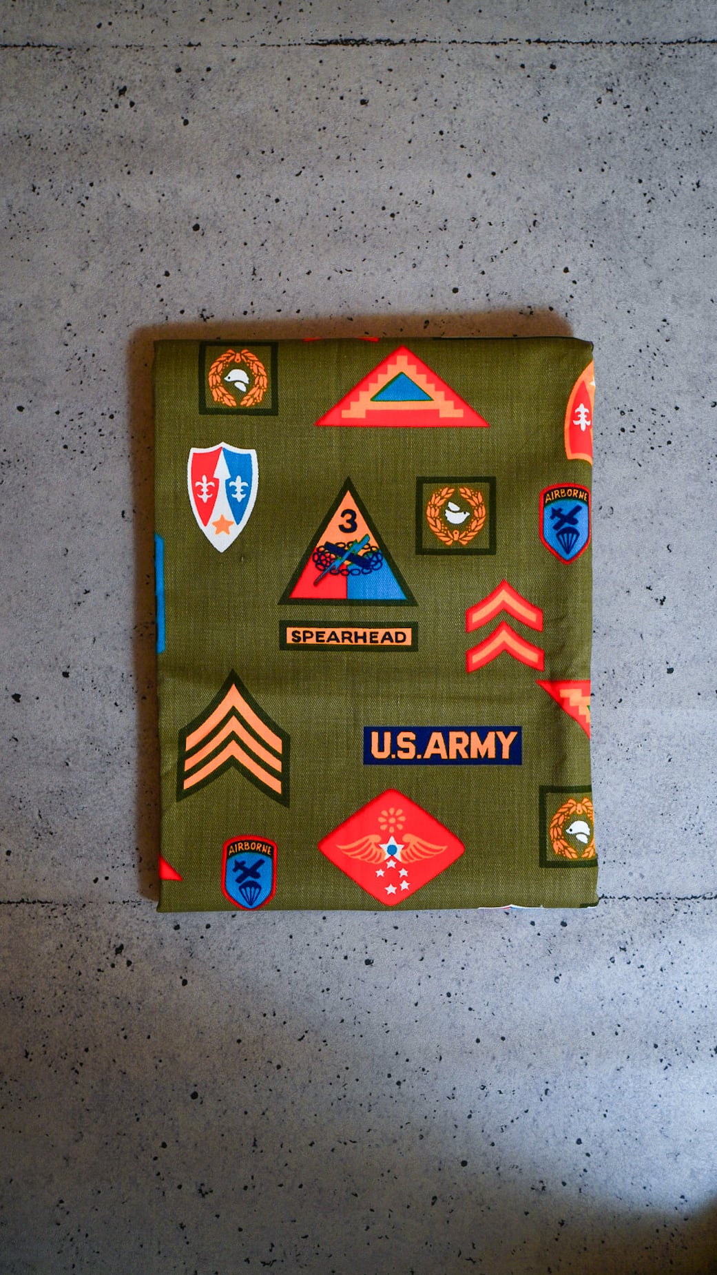 【DEADSTOCK / 1960s】CONCORD FABRICS アメリカ軍 パッチプリント コットンツイル ファブリック《デッドストック U.S. Military ミリタリー ヴィンテージ》