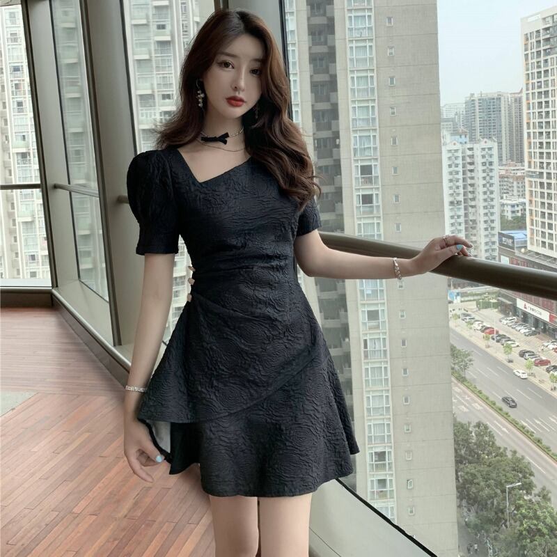 薄手ウェストAラインドレス レディース ハンチェンe93529997114