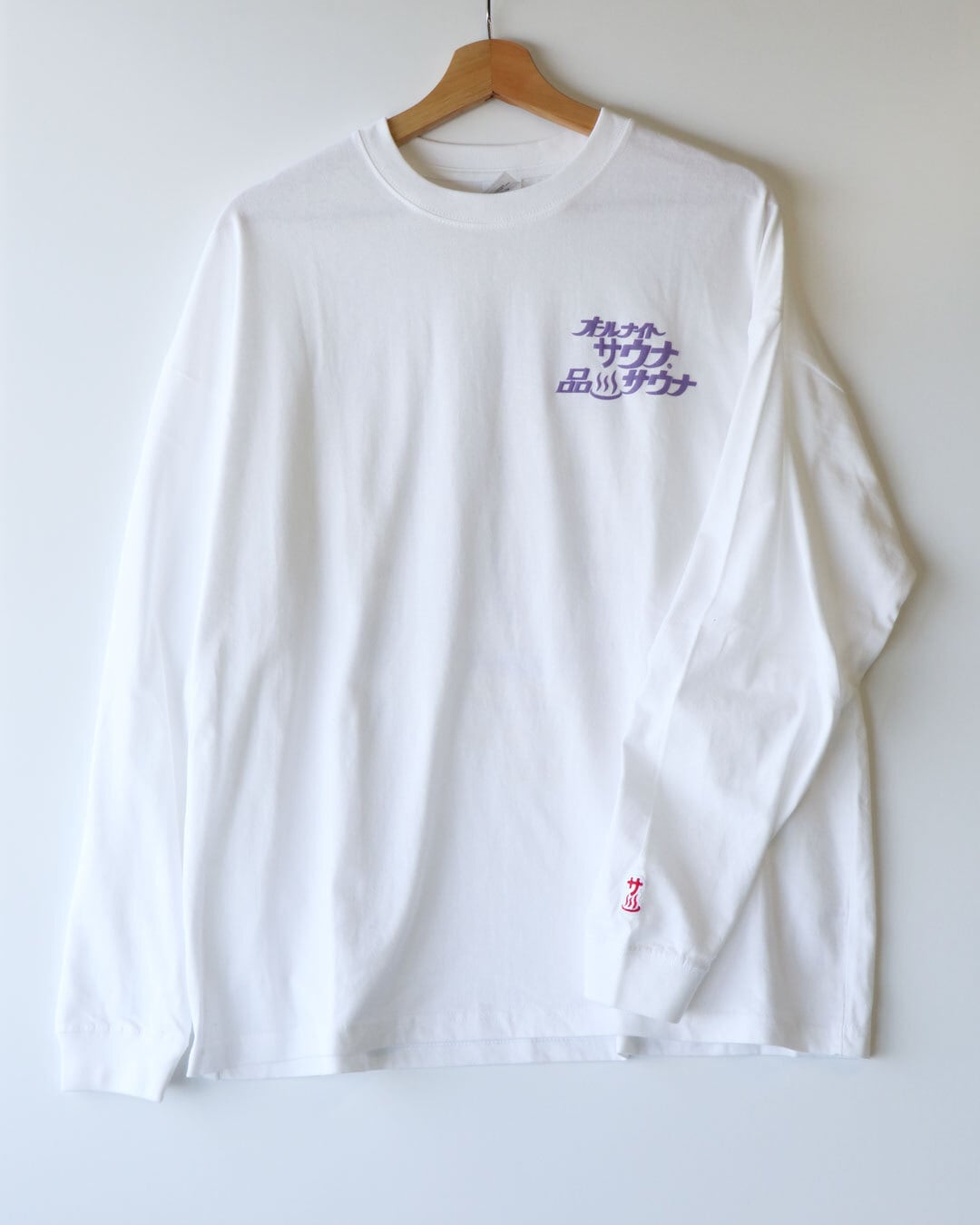 SAUVENIRコラボ 品川ネオン ロンT（白） | 品川サウナ｜公式オンライン