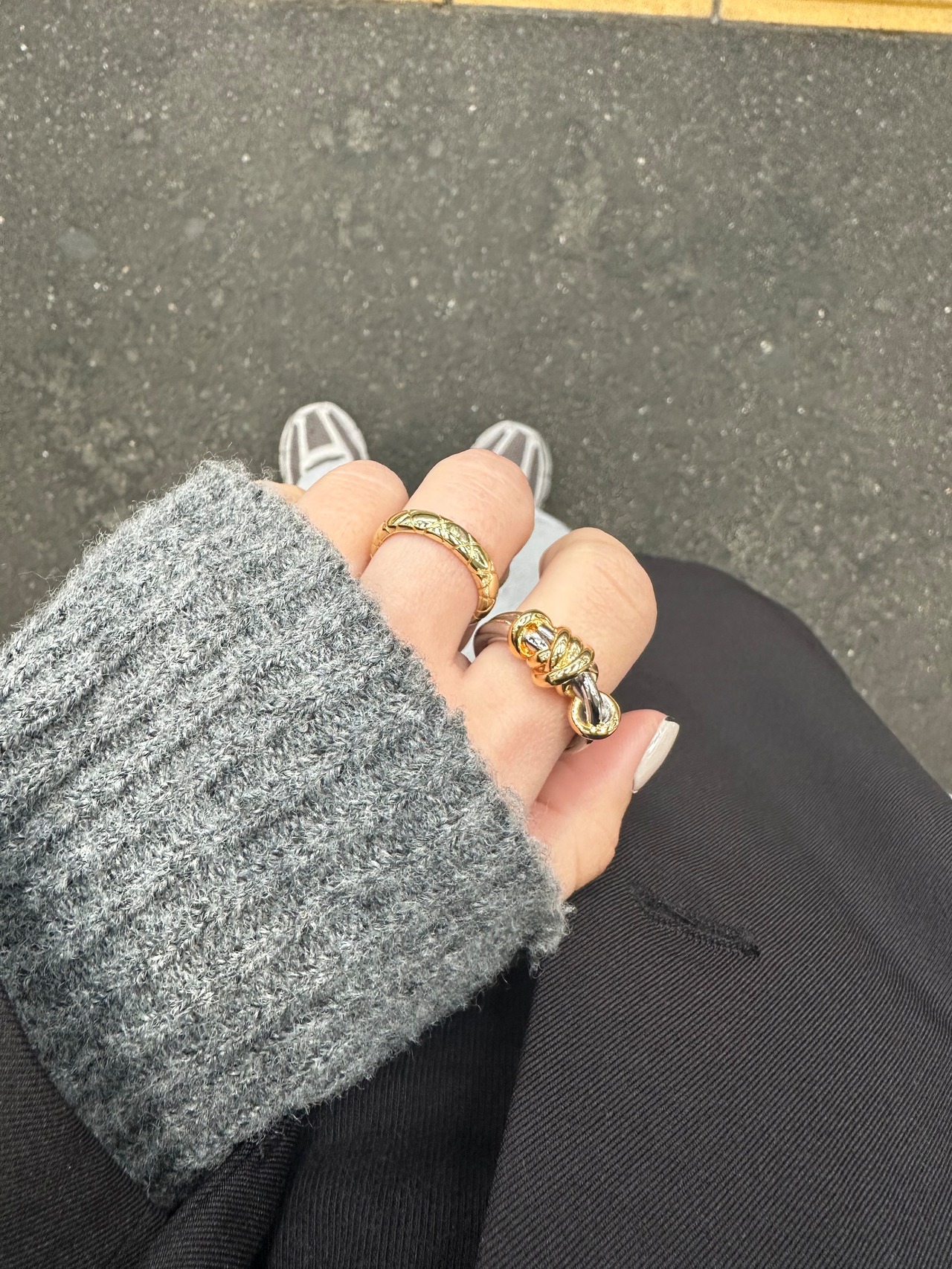 SS ロープスパイラルリング