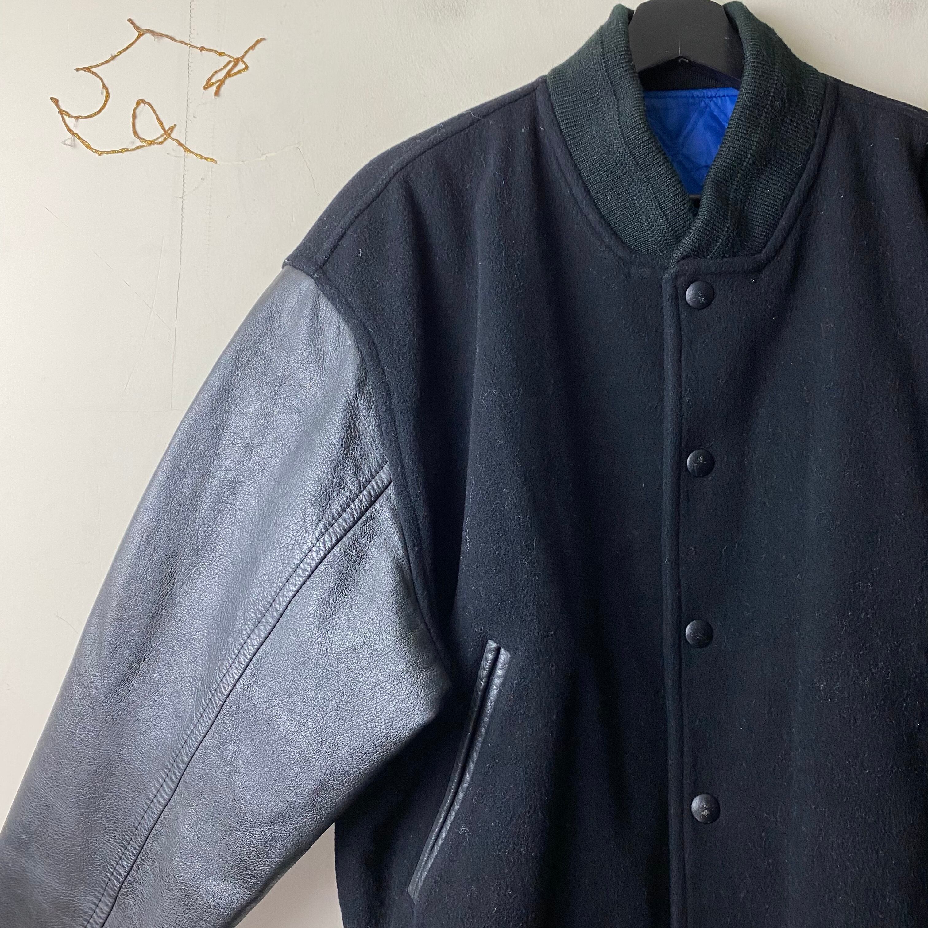 vintage DOMON leather sleeves all black blouson | NOIR ONLINE