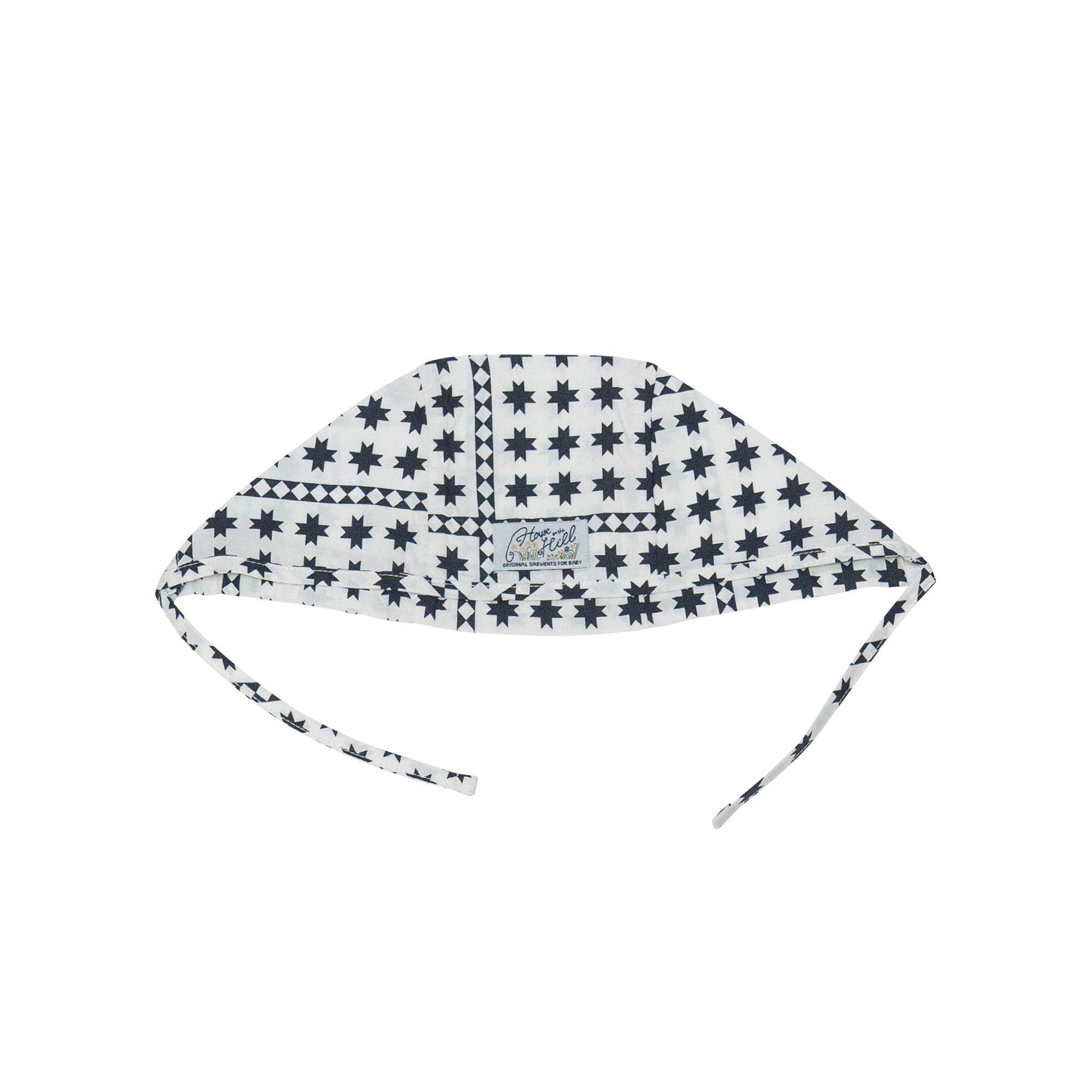 house on the hill ロンパース　ボンネット Bonnet (Navy Stripe) | House on the Hill