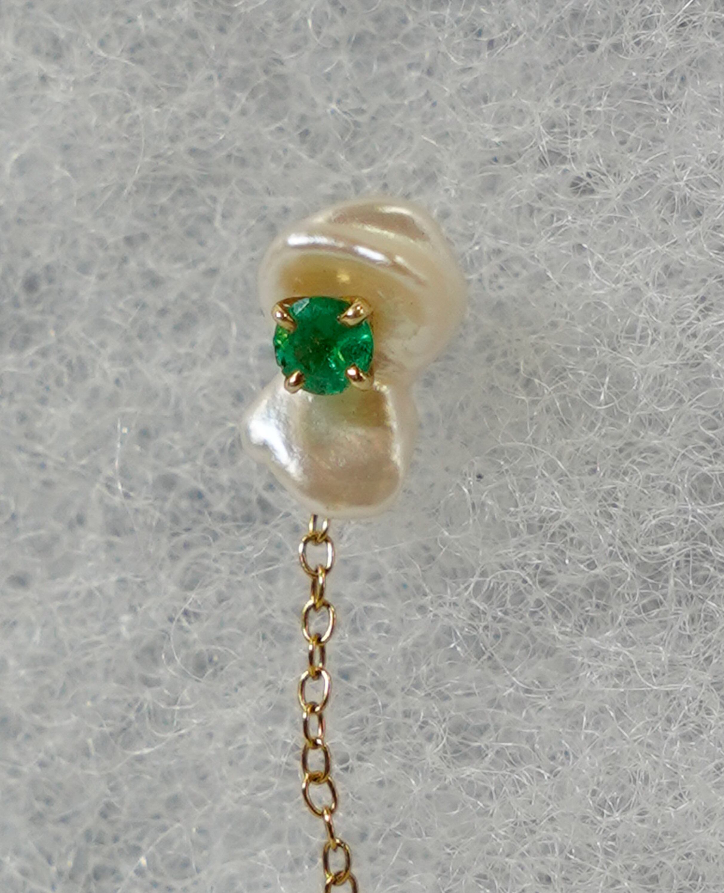 (SV)Birthstone pierced -Emerald-
