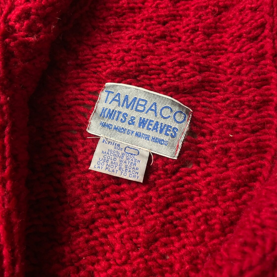 TAMBACO フルジップニットカーディガン ハンドニットパーカー メンズXL 