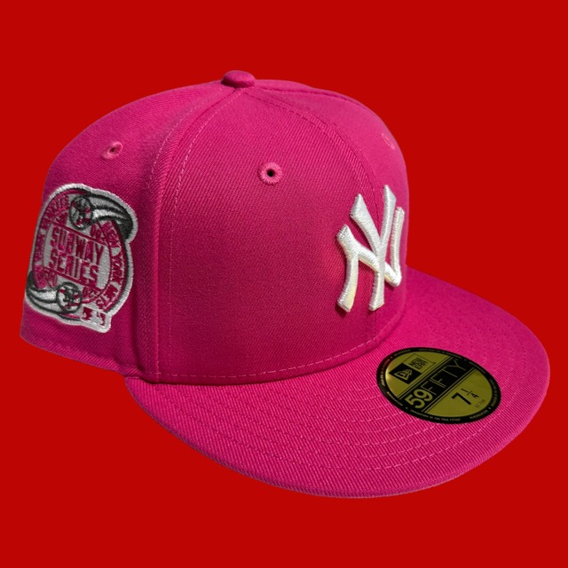 New York Yankees 2000 Subway Series New Era 59Fifty  Fitted / Deep Pink (Gray Brim)
