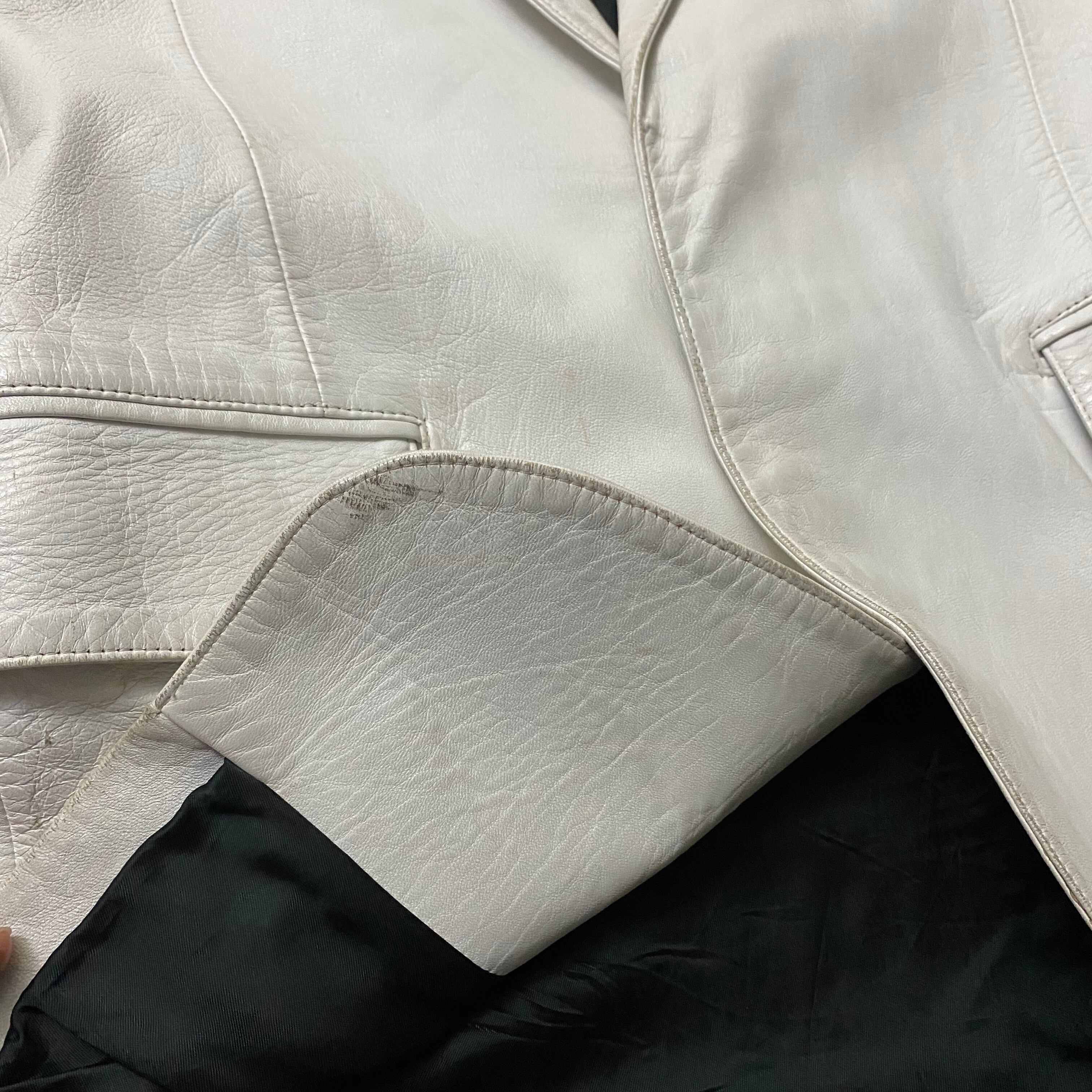 2002SS DIOR HOMME white color leather jacket | NOIR ONLINE