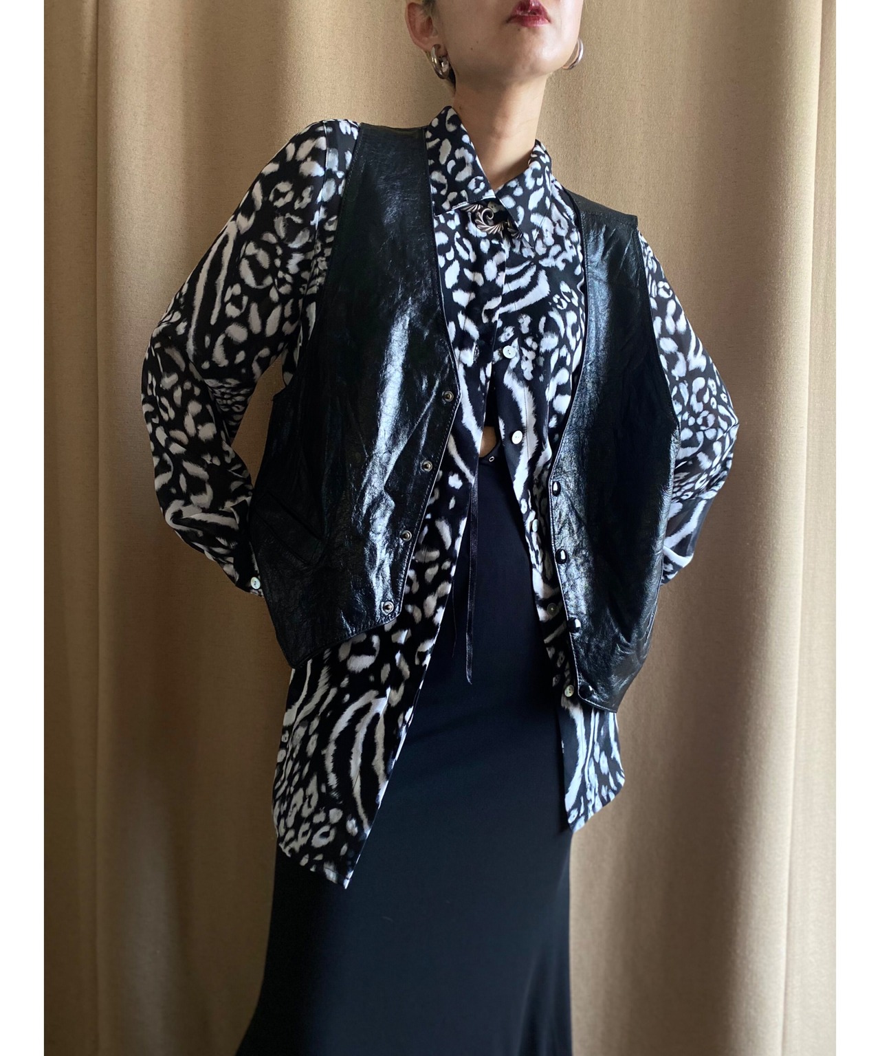 TRAVEL SMITH over size sheer shirt-3630-9
