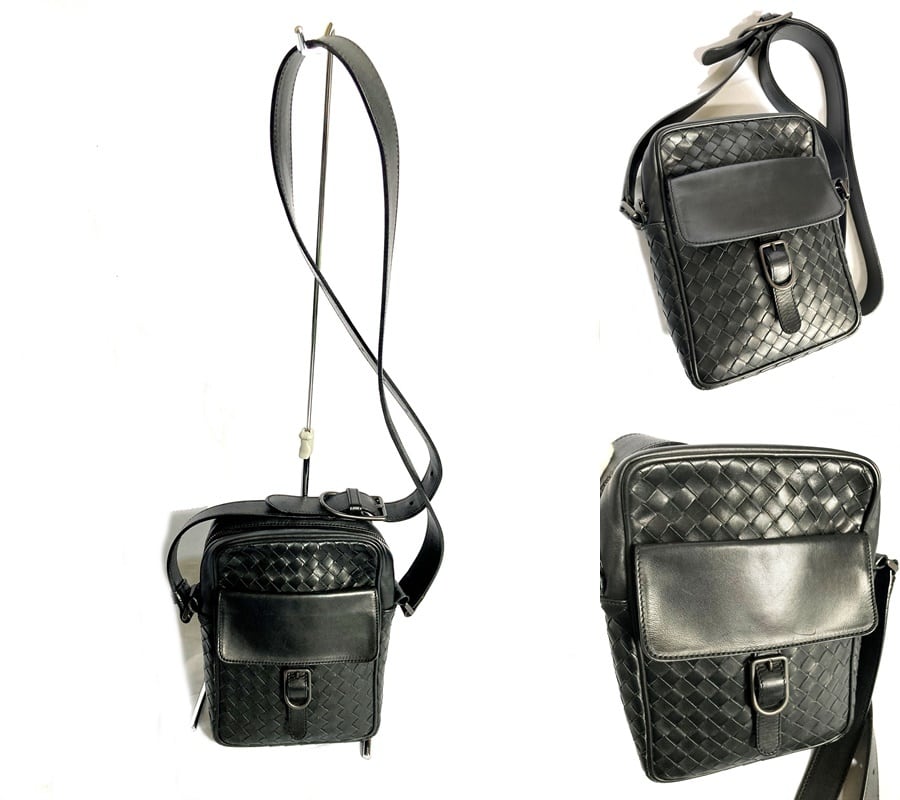 美品 正規 BOTTEGA VENETA ボッテガ ヴェネタ 定価15万 ブラック