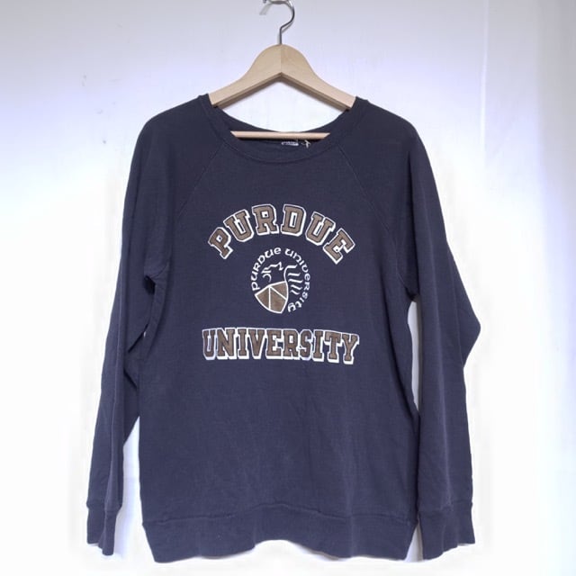 古着 アメリカ 大学スウェット Black 1980s Unknown PURDUE College
