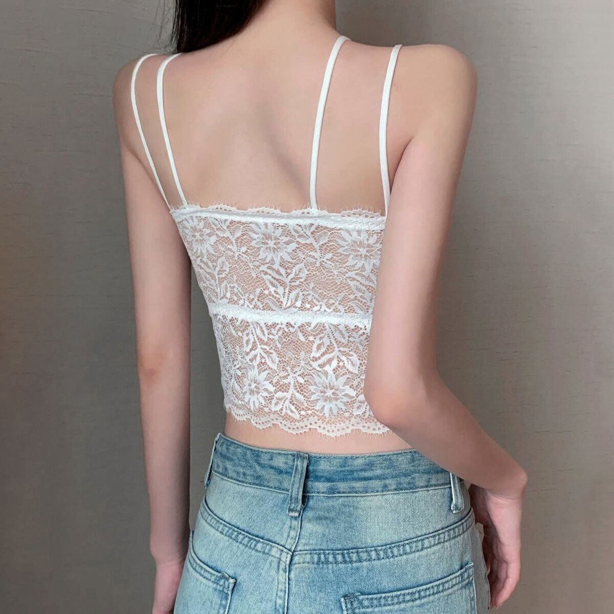総レース キャミソール カップ付き へそ出し ショート丈 レディース 韓国 インナー きれいめ 大人 かわいい パッド付き ブラキャミ 花柄レース ブラキャミ 大人可愛い 大人女子