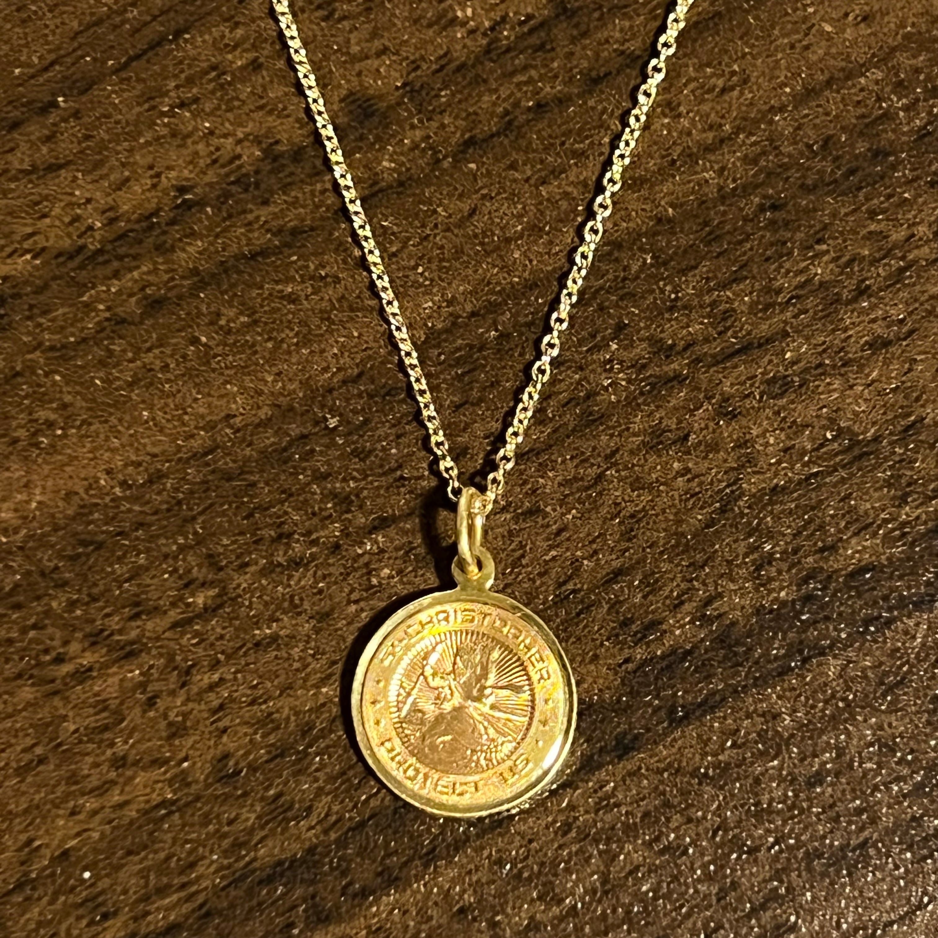 ティファニー セントクリストファー コイン ネックレス 18KT v145fe