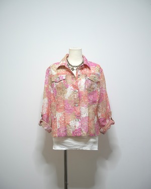 00s sheer shirt jacket