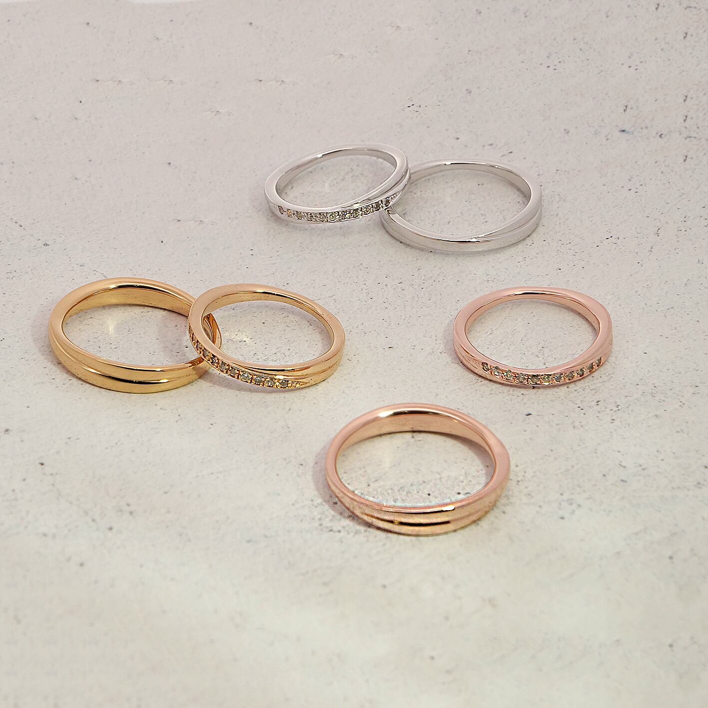 【18金 プラチナ マリッジリング 結婚指輪】K18 Pt950 天然ダイヤモンド 結婚指輪  マリッジリング ペアリング シリーズ029