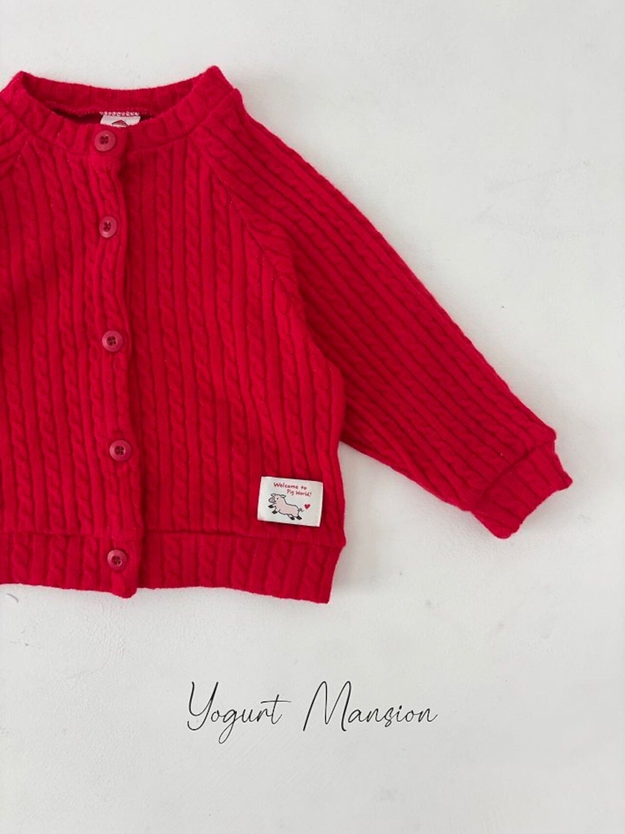 韓国子供服 / 26Autumn / 〖取寄〗Yogurt Mansion / クレヨンカーディガン / キッズ服 *XS~JM*