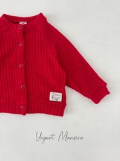 韓国子供服 / 26Autumn / 〖取寄〗Yogurt Mansion / クレヨンカーディガン / キッズ服 *XS~JM*