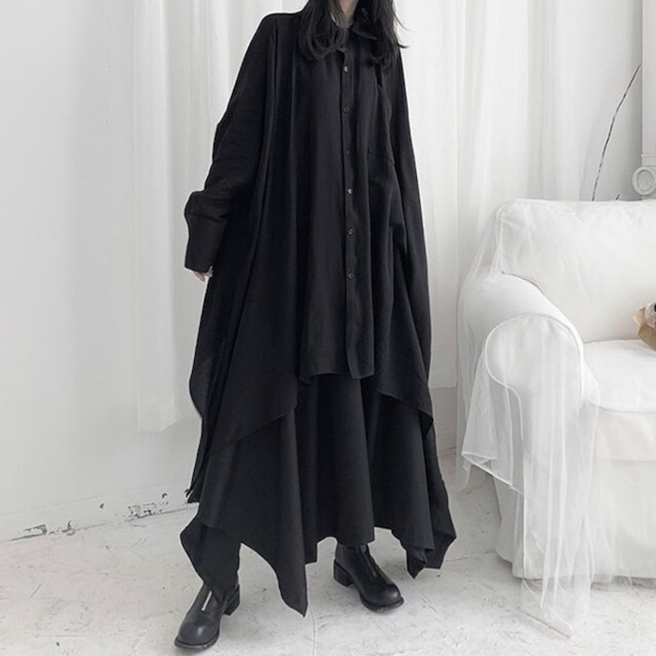 Irregular Loose Long Shirt / イレギュラー ルーズ ロング シャツ