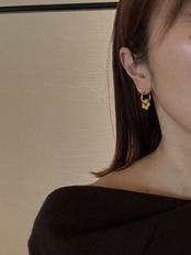 フラワーペンダントピアス
