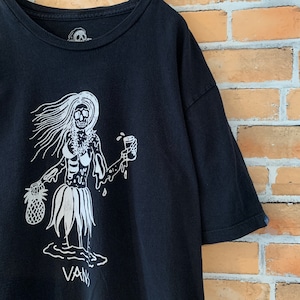 【VANS】スカル 黒Tシャツ アメリカ古着 メキシコ製