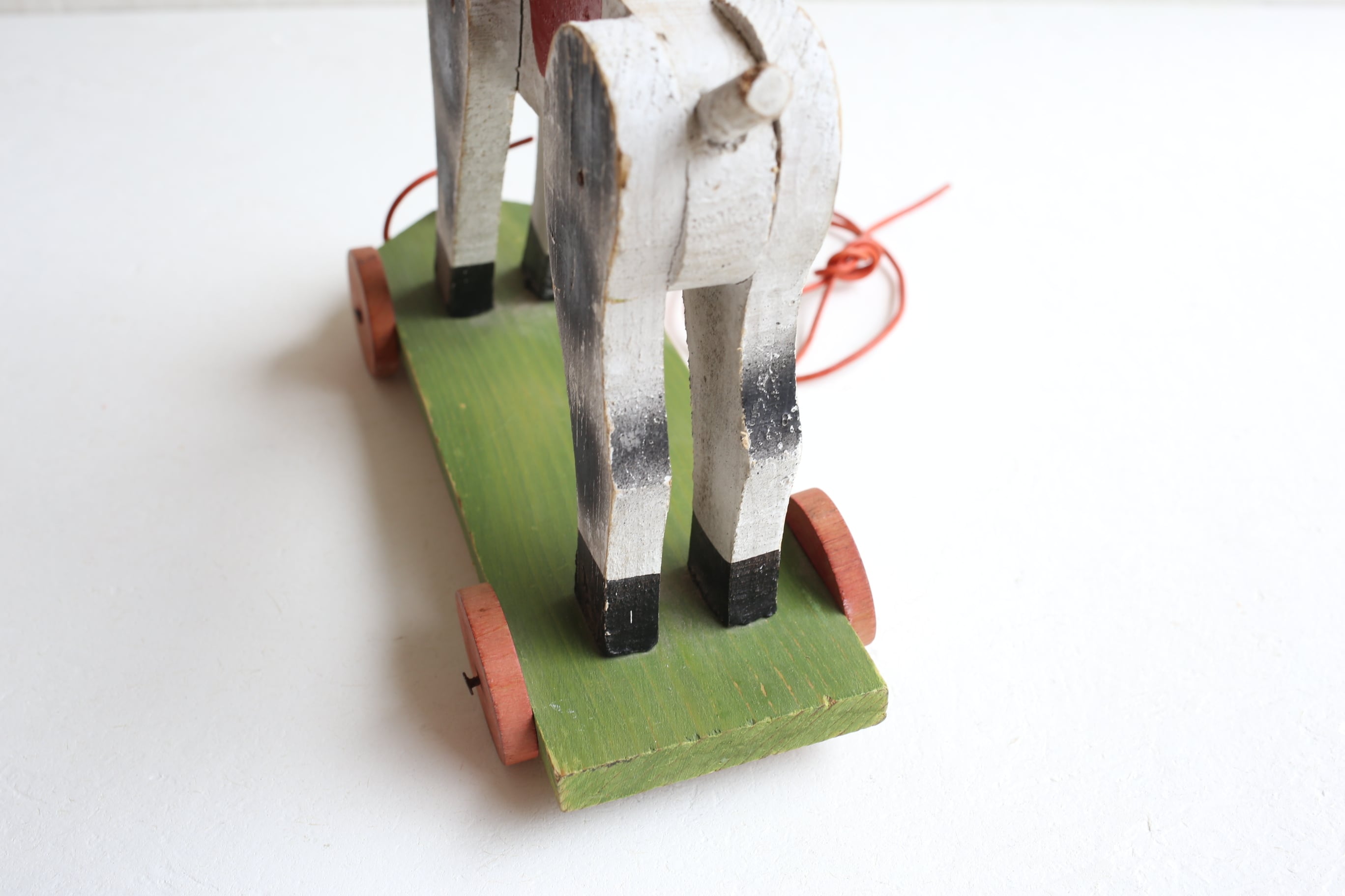 フランス アンティーク ヴィンテージ 木製 馬のおもちゃ プルトイ N