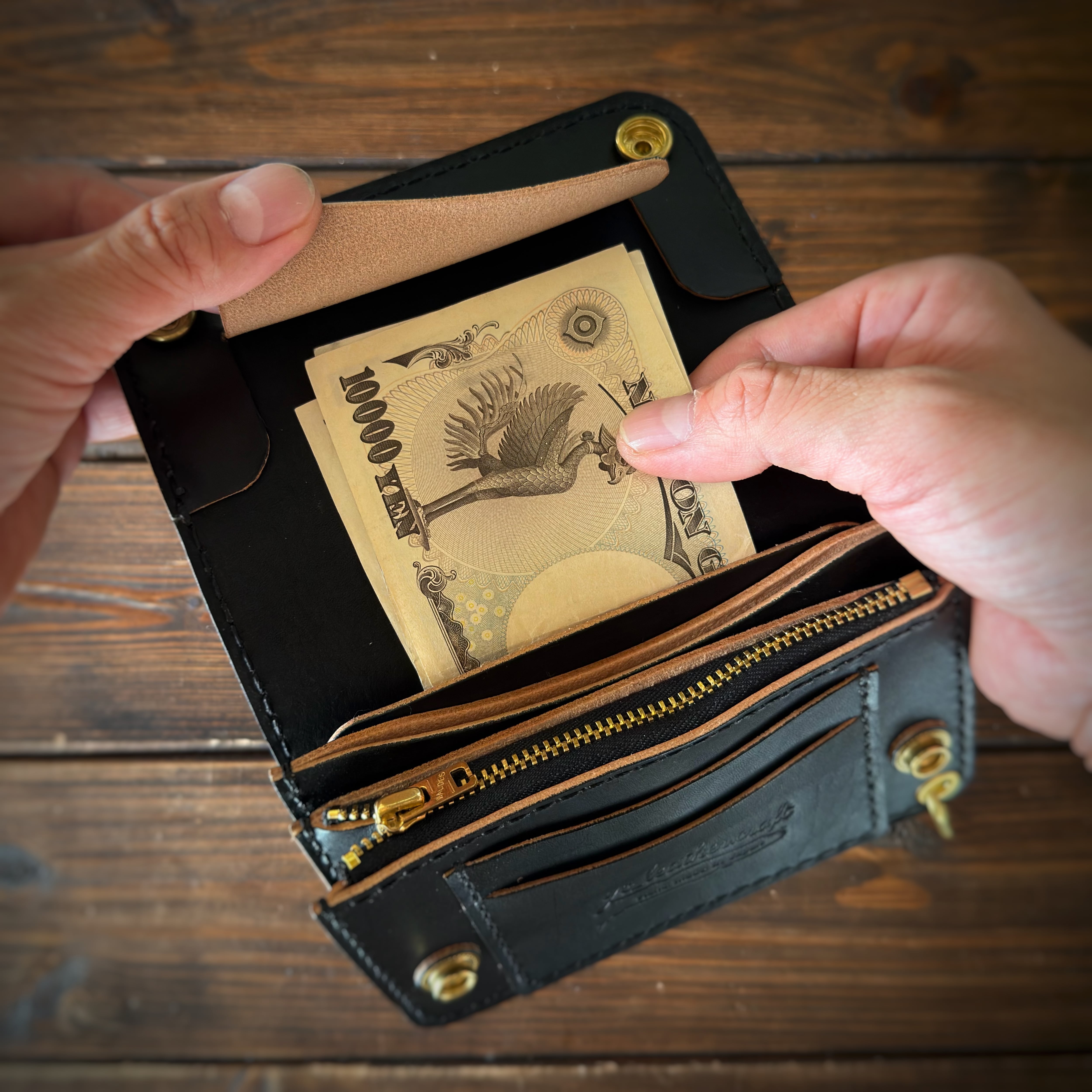 カスタムオーダー Trucker Wallet-15】 | yc_leather.craft