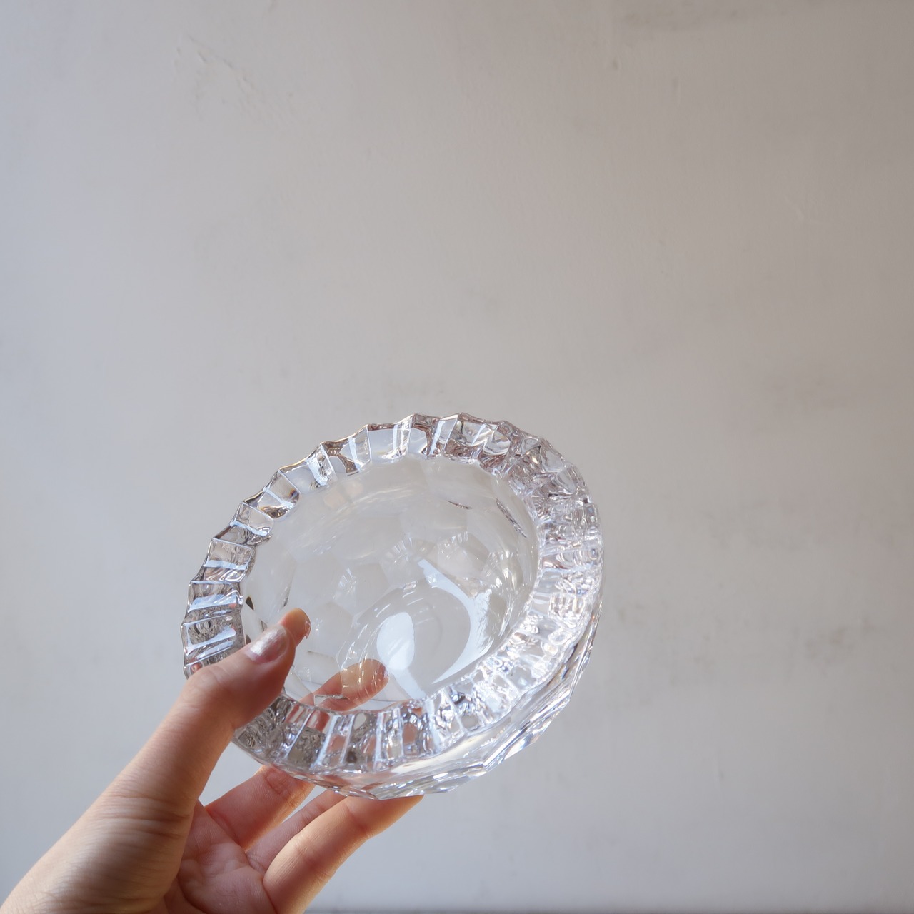 クリアガラスのアッシュトレイ