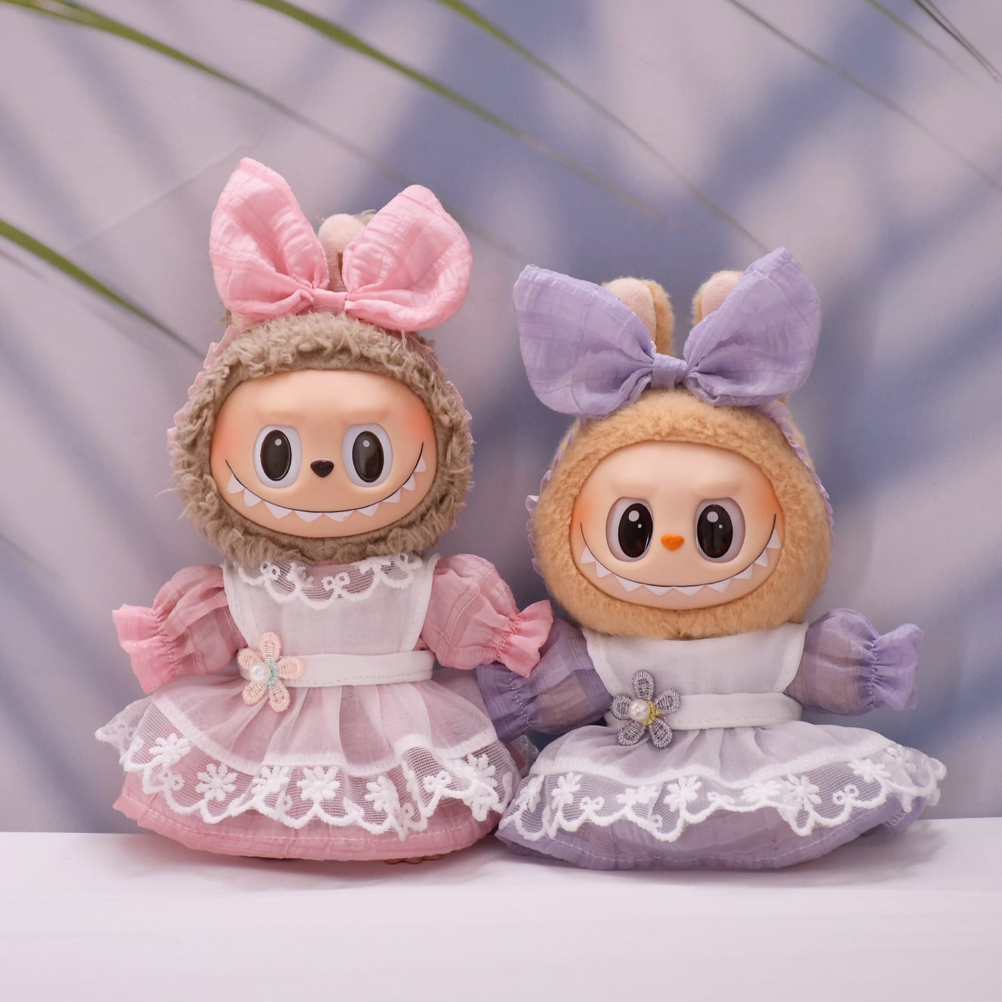 Labubu 1-3代用 ワンピース+チュールエプロン+ヘアリボン ラブブ