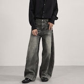 ストリート ウォッシュ加工 デニムパンツ P340