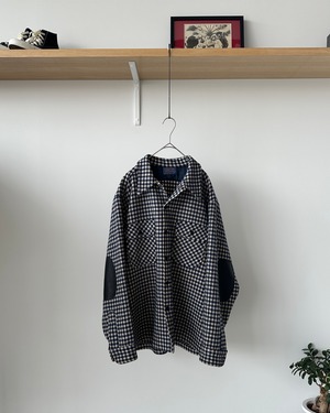 -Pendleton- Vintage 70s XL Elbow-Patched Wool Shirt made in USA