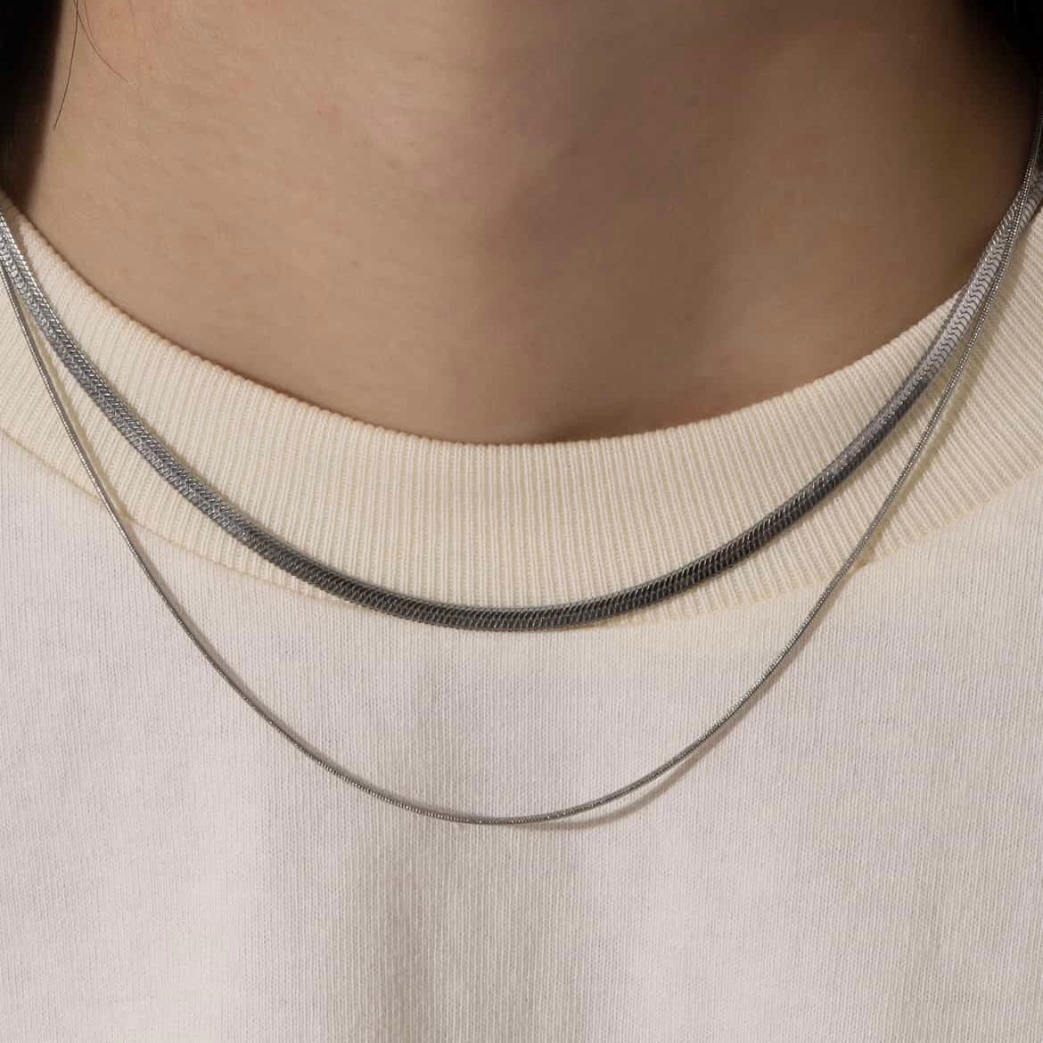 garcia  thin snake necklace (gold)　#n53
