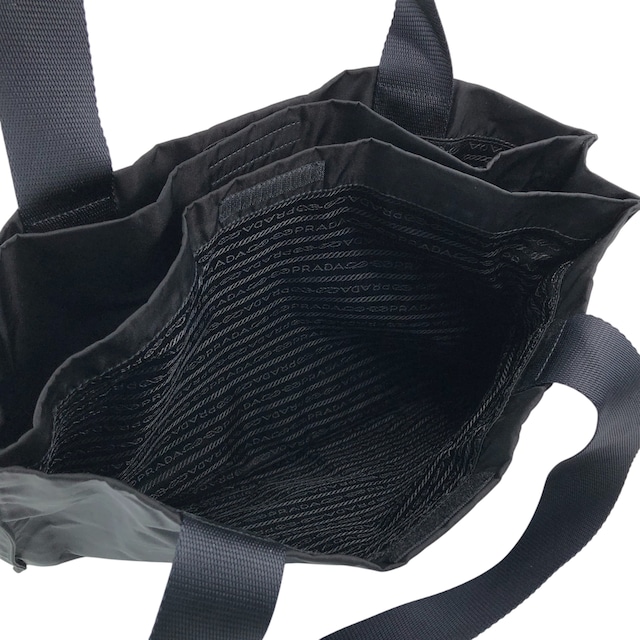 PRADA プラダ ハンドバッグ ブラック トライアングルロゴ ナイロン トートバッグ vintage ヴィンテージ オールド 3agdbz