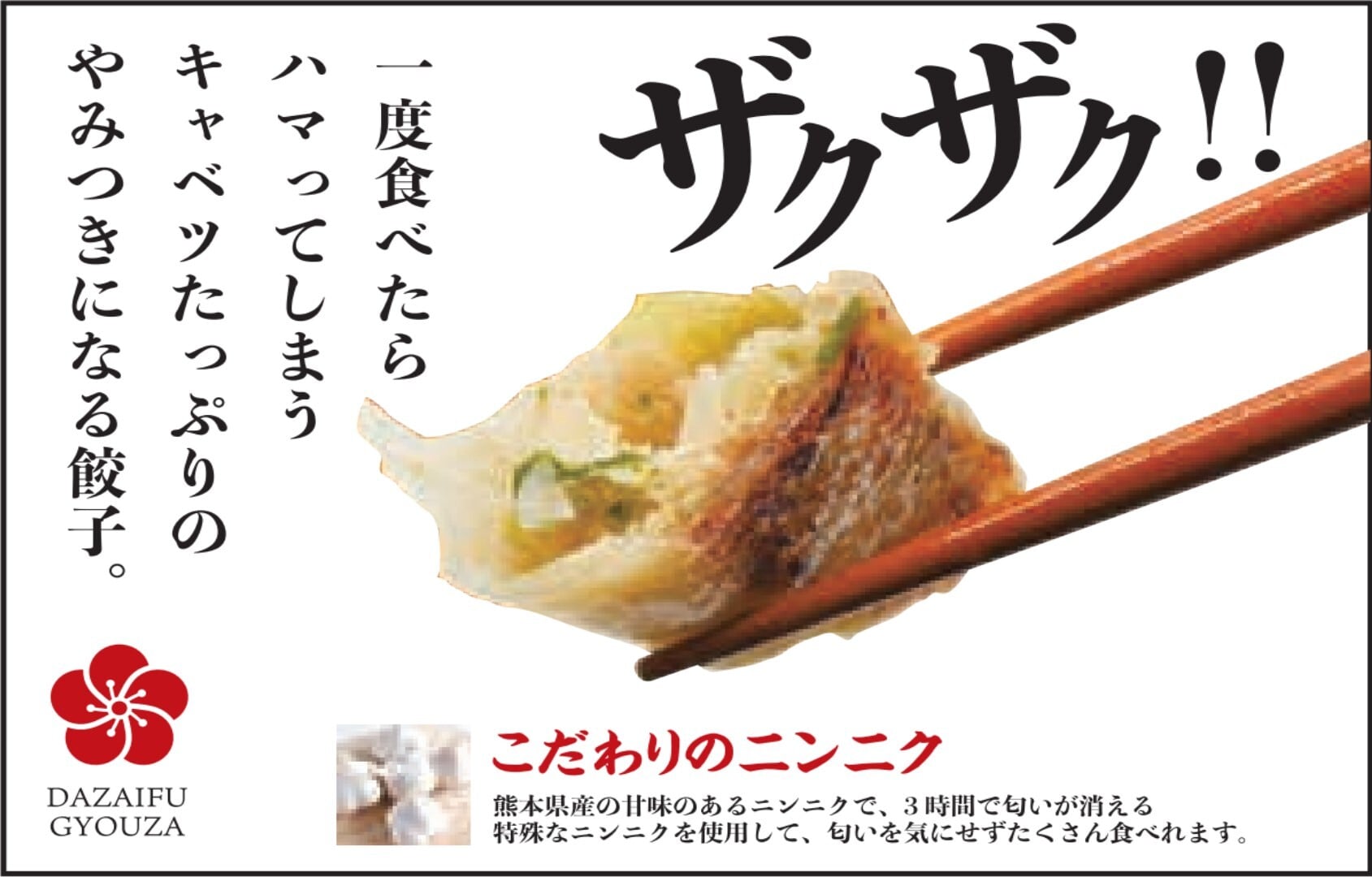 送料無料。話題のニンニクの匂いが消える餃子!太宰府ぎょうざ 送料無料。話題のニンニクの匂いが消える餃子!太宰府ぎょうざ