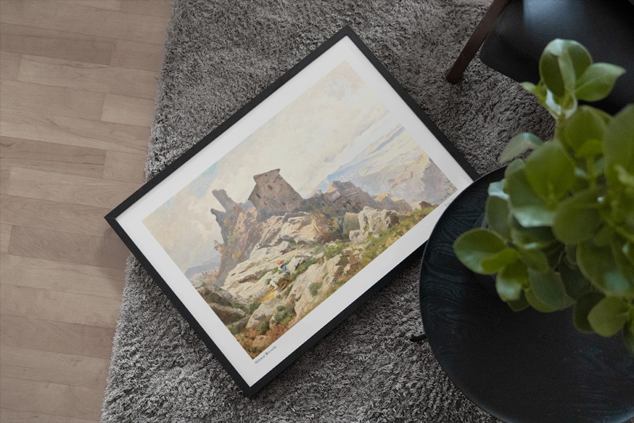 オスマール・ブリオスキ Lago Fucinio アートポスター 風景画 絵画 特大 アートパネル AP318 - 4