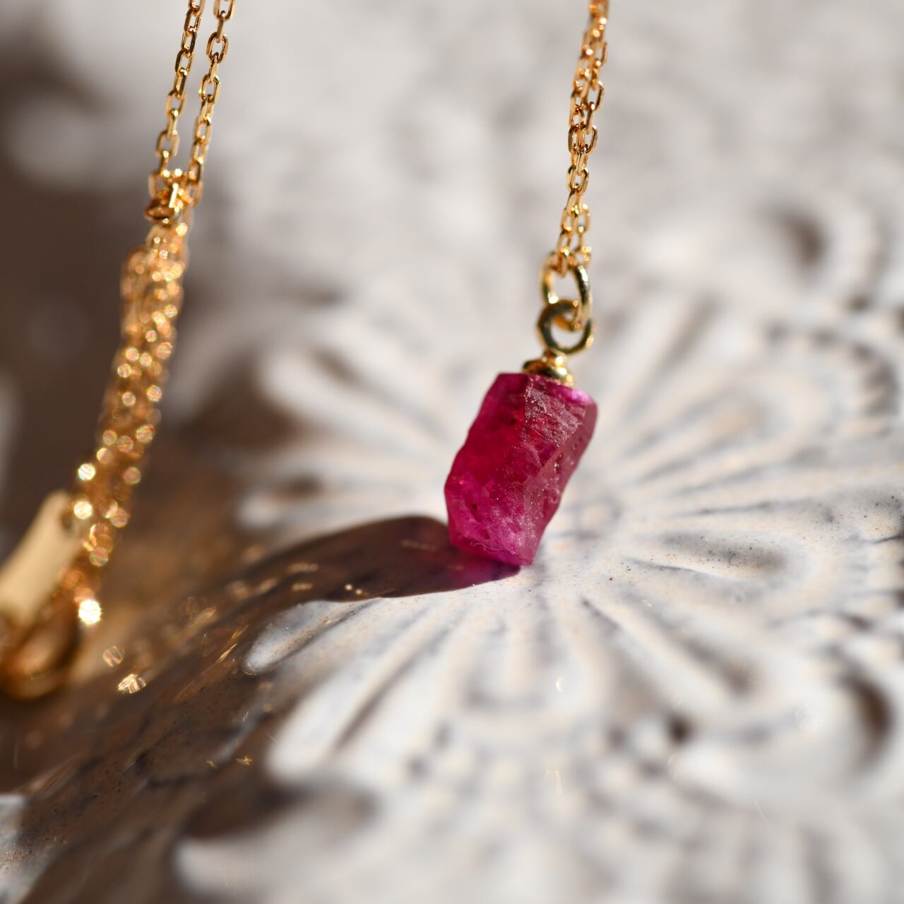 July【12 Gemstones Collection 2023】ルビー 鉱物原石 K18(18金