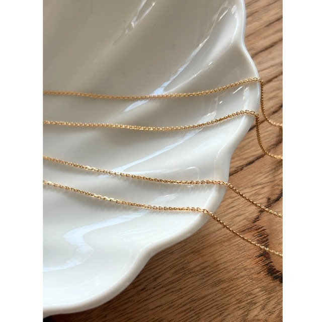 SACHIKO ESTAVOYER・チェーンネックレス（あずき形・ダイヤカット）