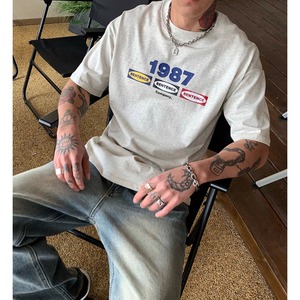 レタープリントラウンドネックTシャツ 225401