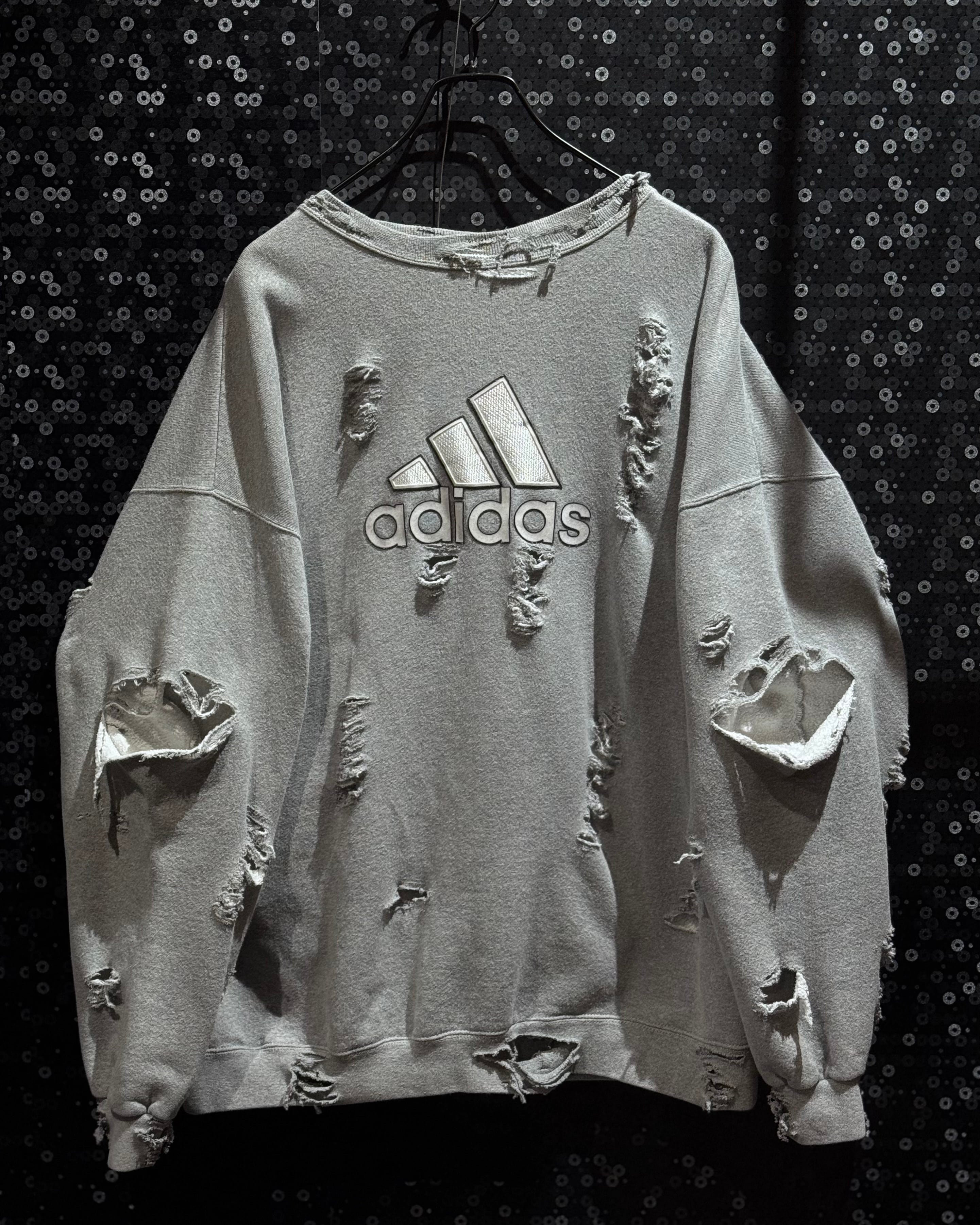 ÆIEM】original”boro”remake adidas performance logo destroyed sweat
