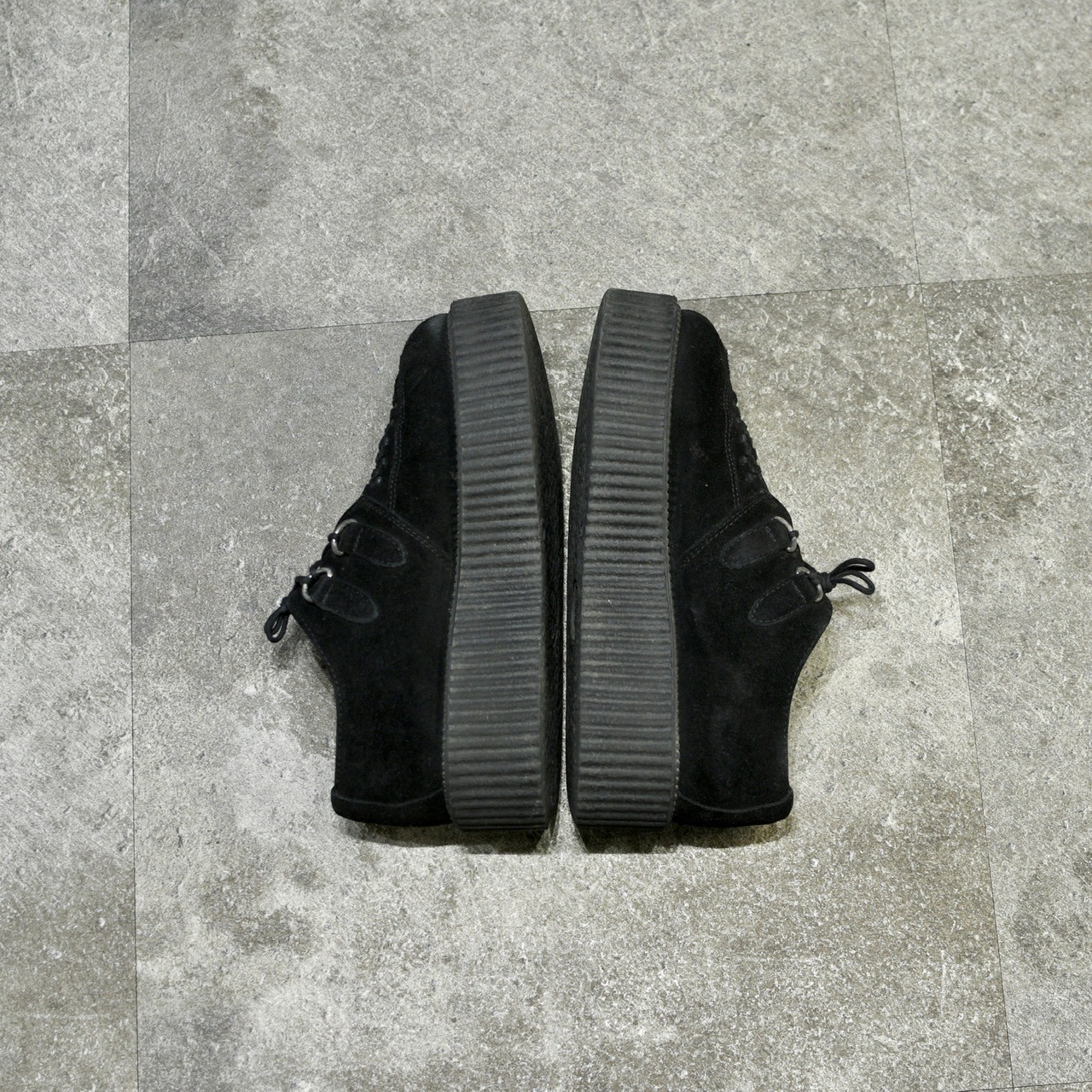 NEVERMIND design suede leather platform shoes