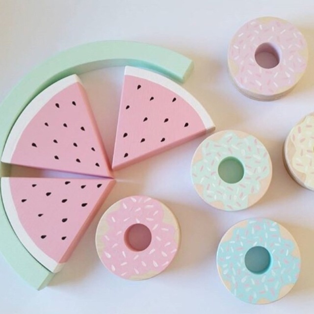 すいかのバランストイ パズル 木のおもちゃ 木製おもちゃ