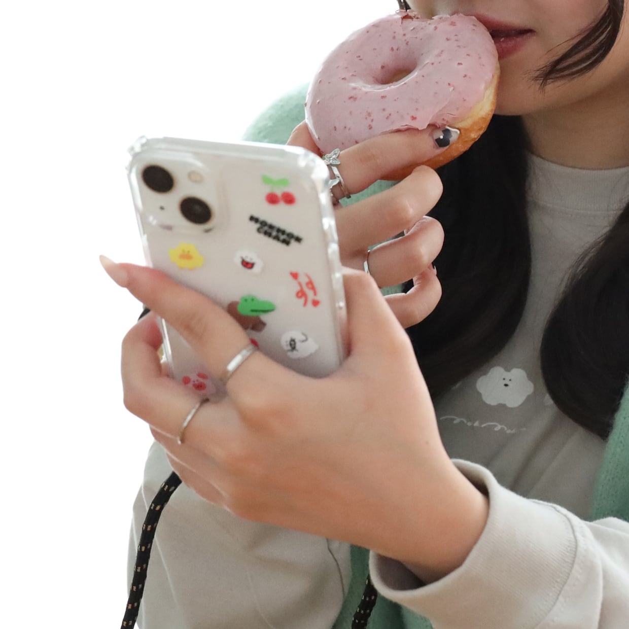 POPな総柄iPhoneケース(MK-405) | もくもくちゃん公式オンラインショップ