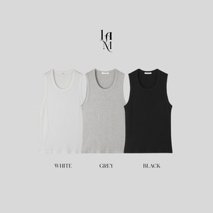 【Muscle Fit】Layered Ribbed Tank Top (3color)