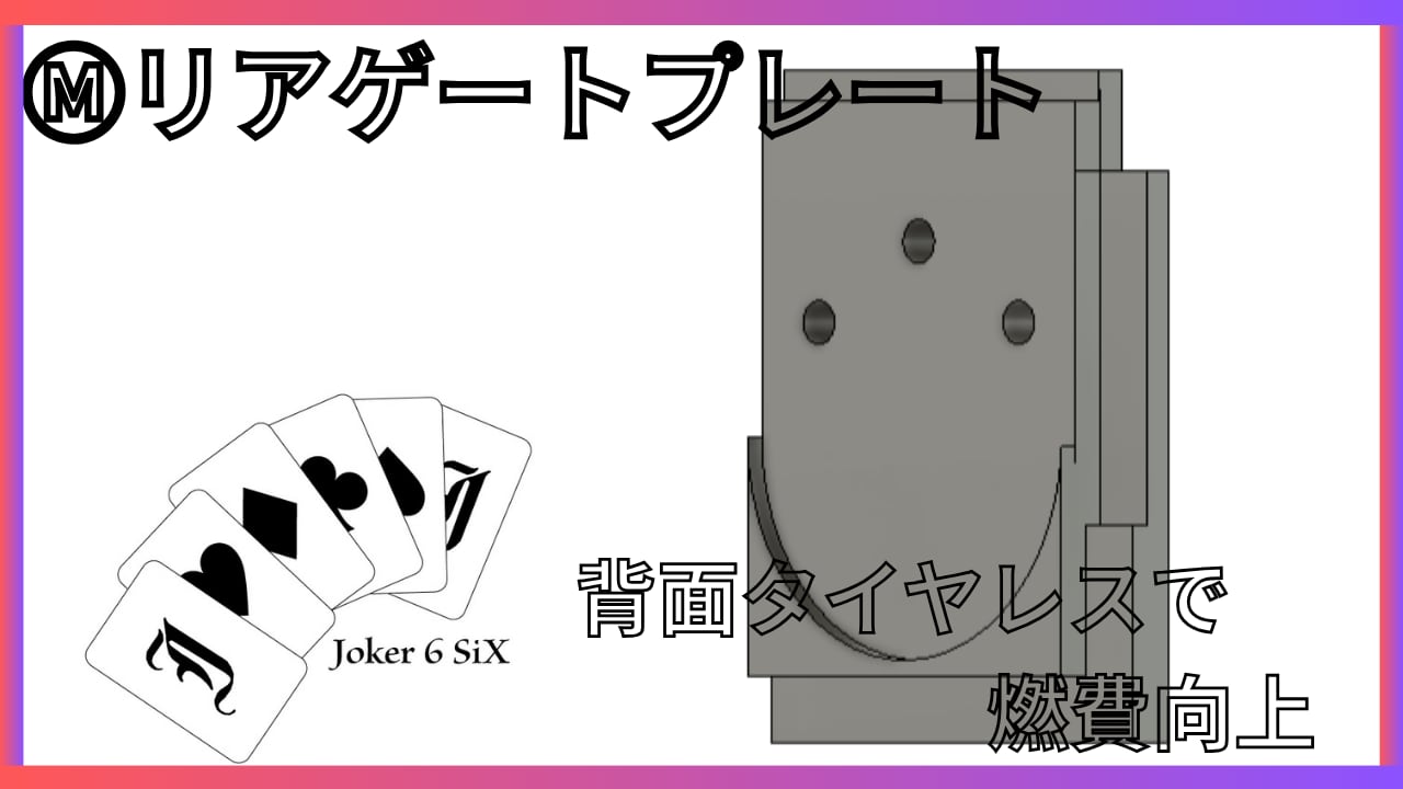 WPL C74 ジムニー用 Ⓜリアゲートプレート 背面タイヤレスカスタム(上級者向け)