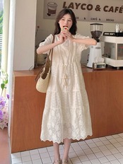 ティアードギャザーワンピース D1328